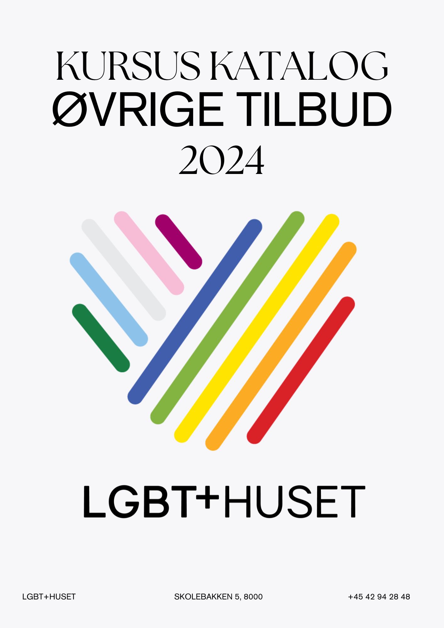 Forside Kursuskatalog LGBT+HUSET, 2024, øvrige tilbud